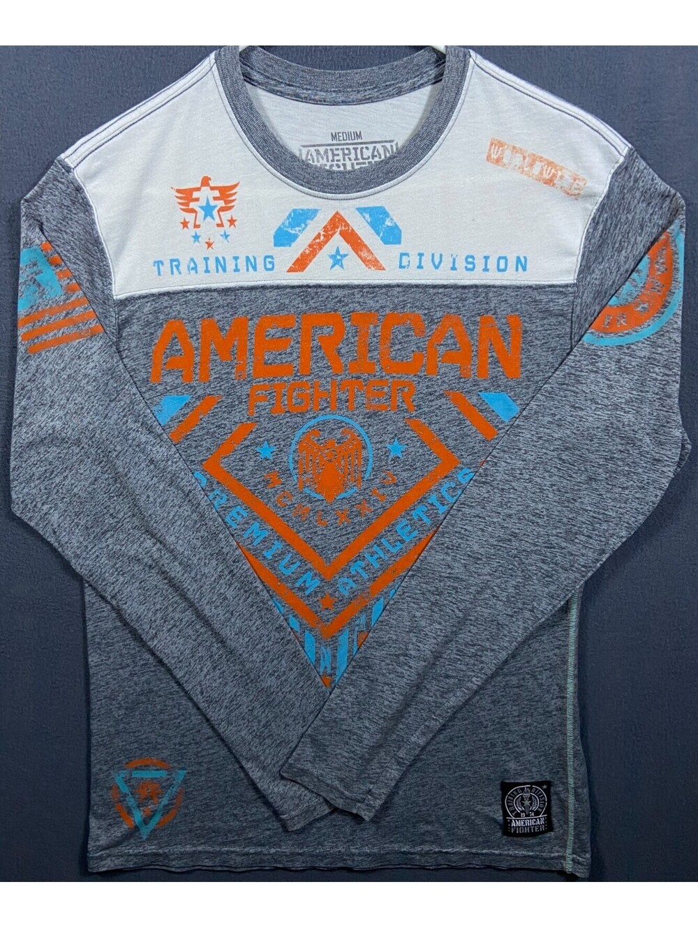 American Fighter Buckle Long sleeve tee shirt Size Medium Mens T-Shirt MMA UFC